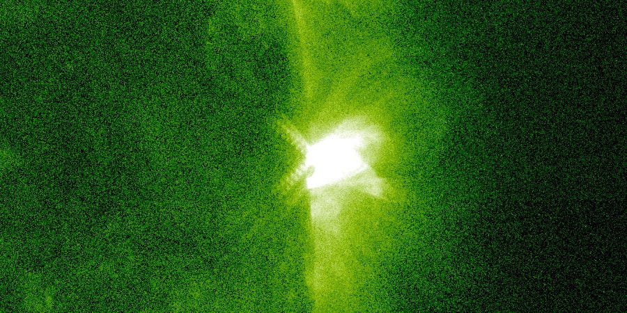 M1.3 solar flare from departing sunspot region 2664