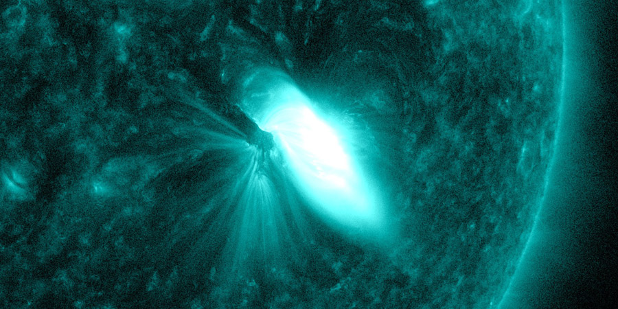 Eruptive M2.4 solar flare